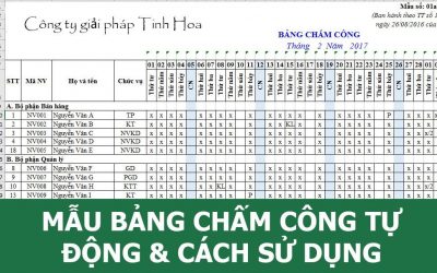 Bảng chấm công tự động – giảm bớt thời gian và công sức cho kế toán