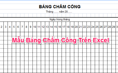 Cách tính bảng chấm công trong excel được thực hiện như thế nào?