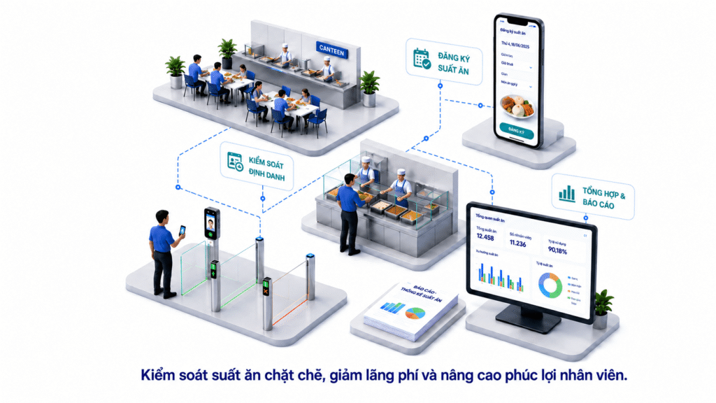 eCMS - Dự báo và cấp phát suất ăn chính xác tránh lãng phí Giải pháp quản lý nhân sự & an ninh trong nhà máy 5