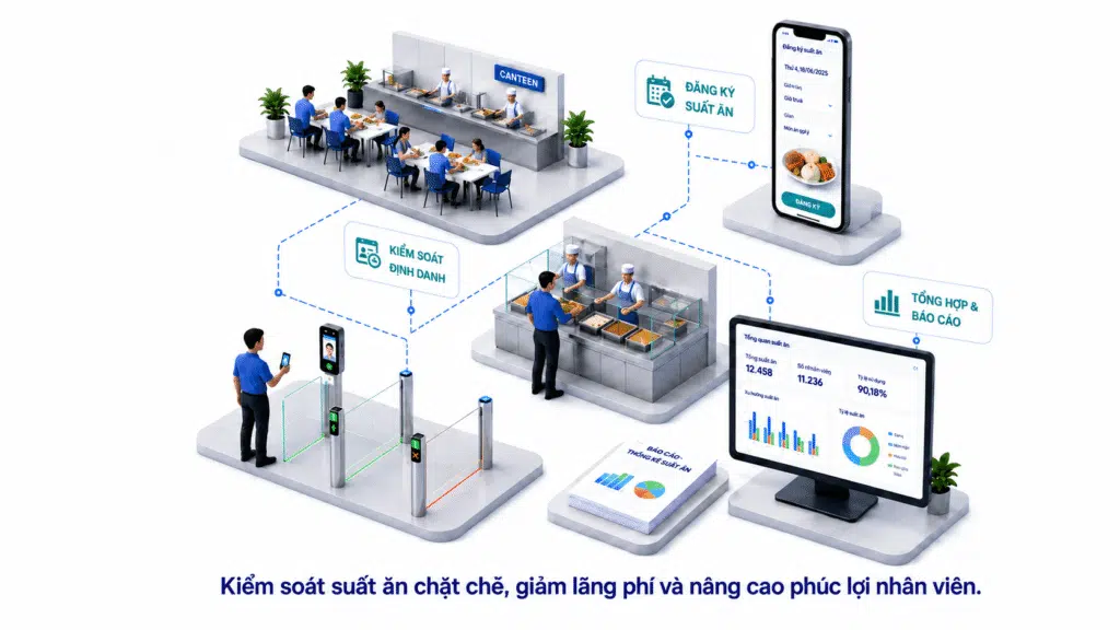 eCMS - Dự báo và cấp phát suất ăn chính xác tránh lãng phí Giải pháp quản lý nhân sự & an ninh trong nhà máy 5