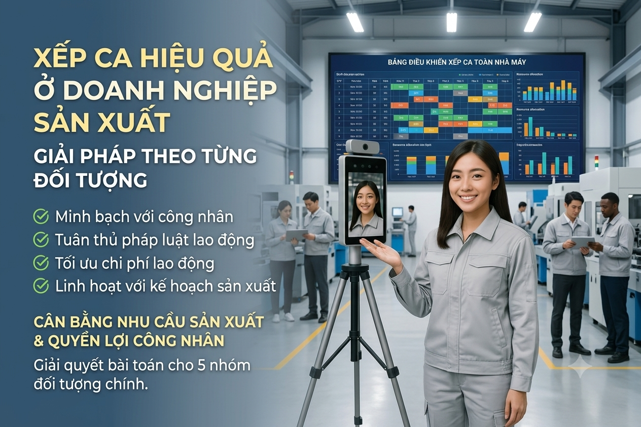 Bảng điều khiển xếp ca hiệu quả ở doanh nghiệp sản xuất